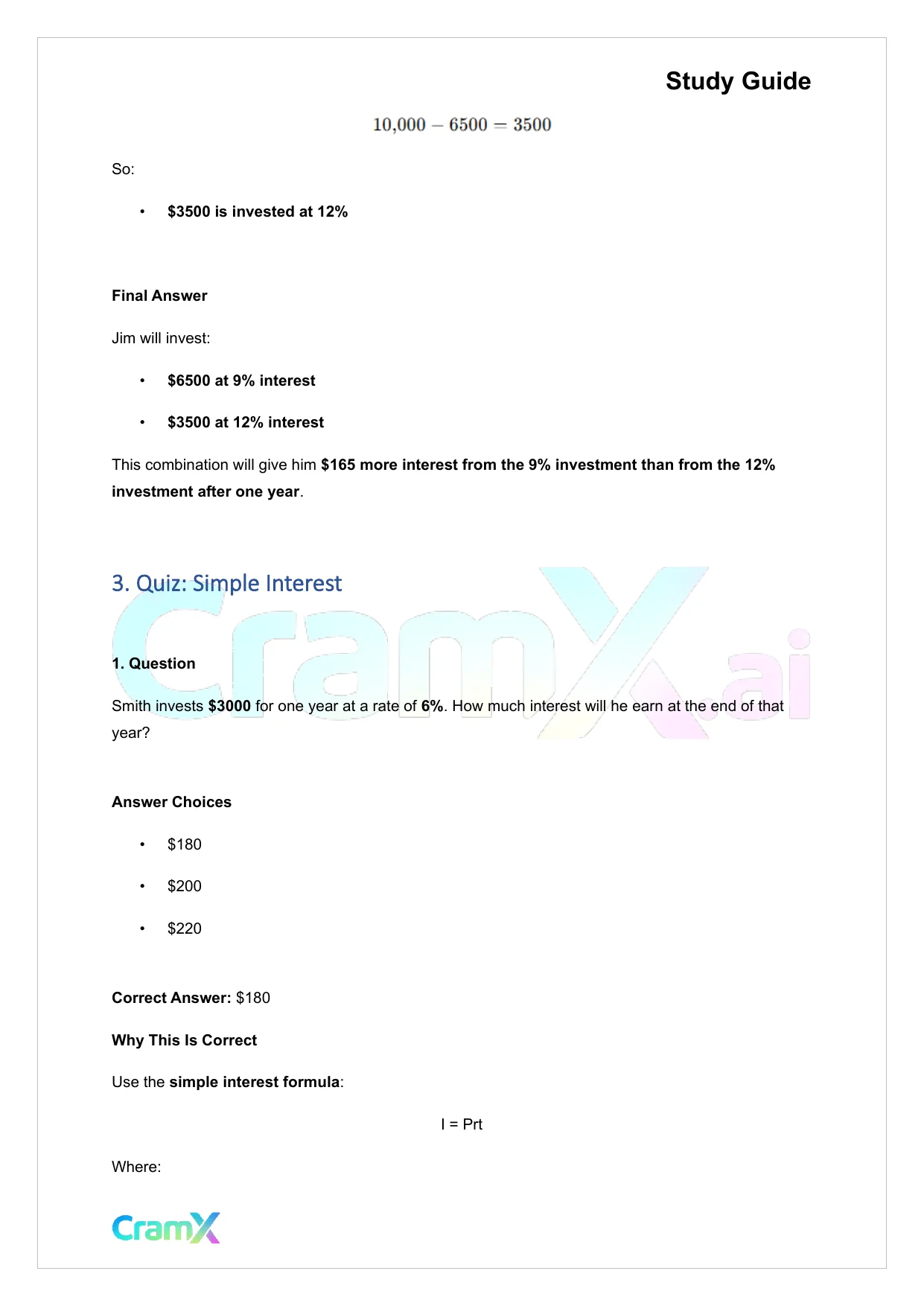 Algebra II – Word Problems - Page 5 preview image