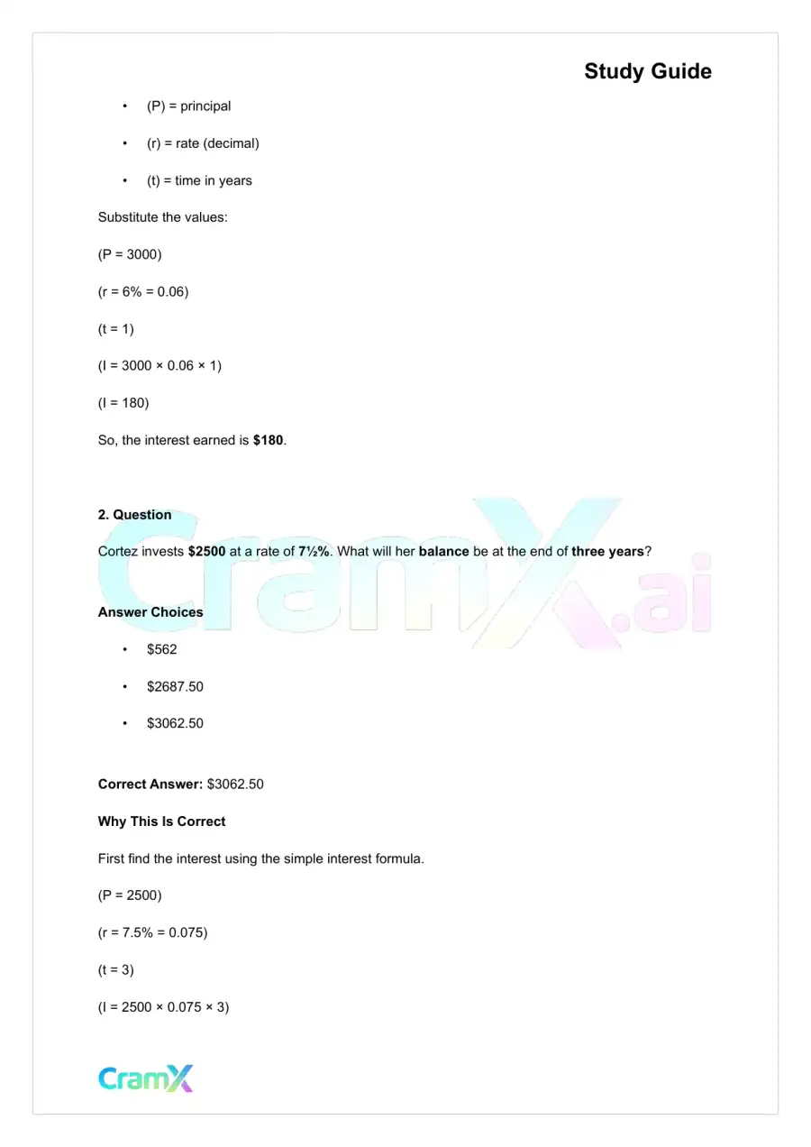 Algebra II – Word Problems, page 6