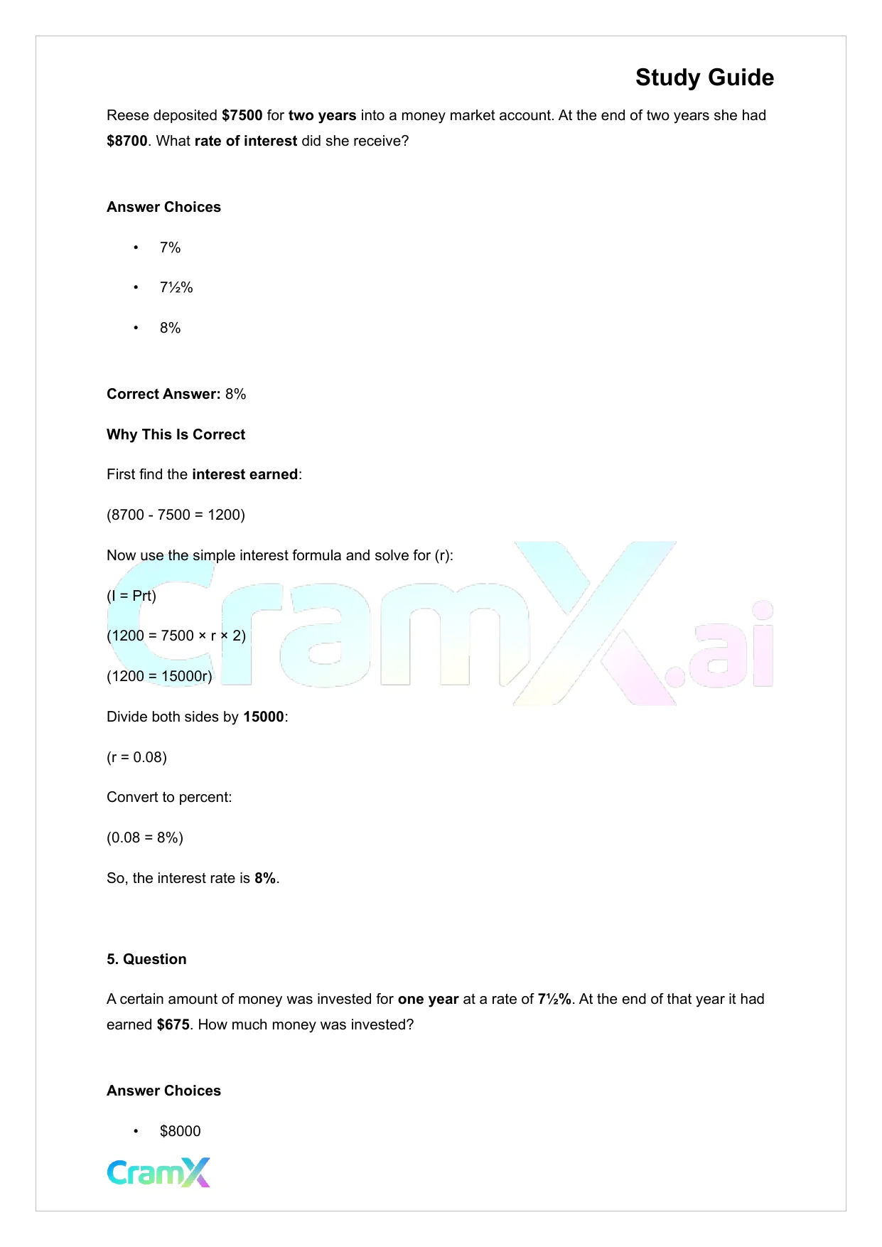 Algebra II – Word Problems - Page 8 preview image