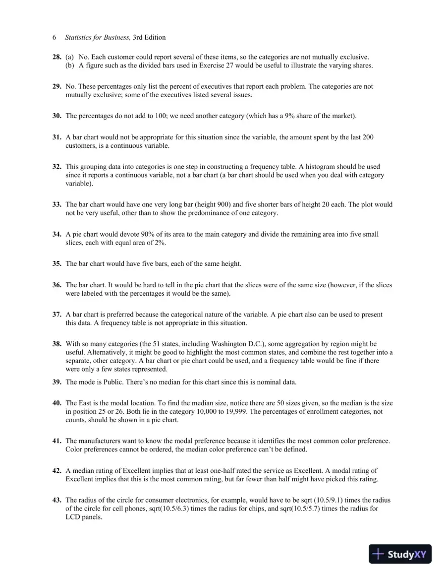 Solution Manual for Statistics for Business: Decision Making and Analysis, 3rd Edition, page 10