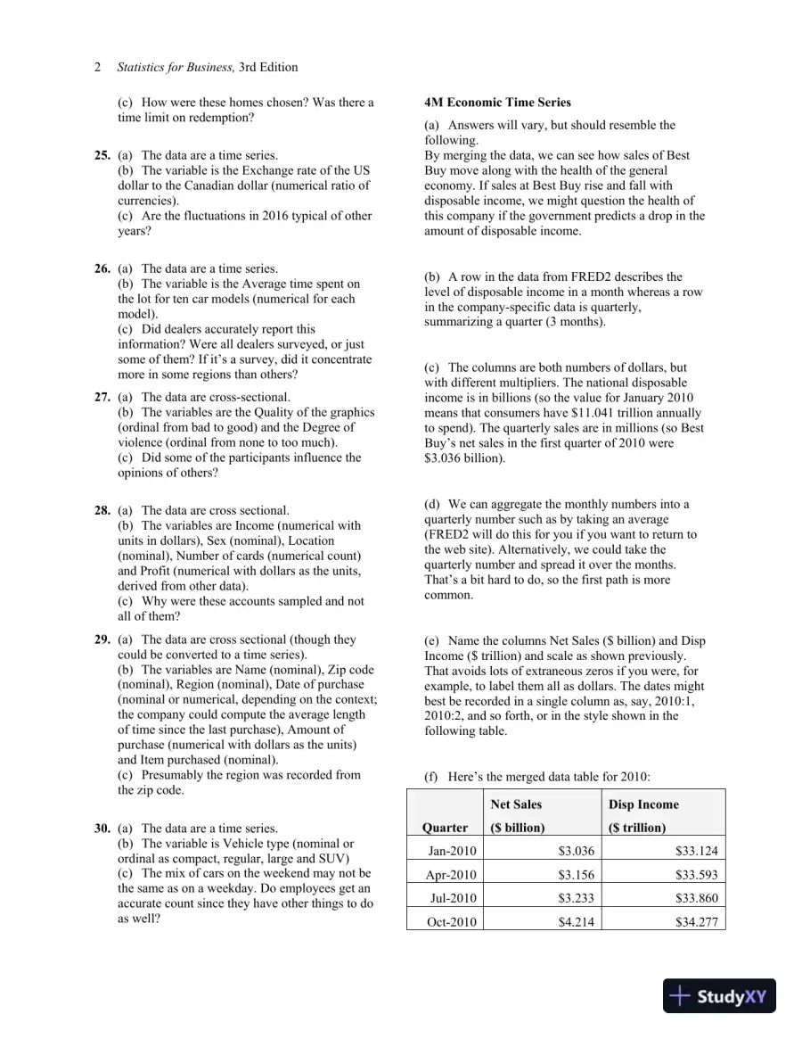 Solution Manual for Statistics for Business: Decision Making and Analysis, 3rd Edition, page 6