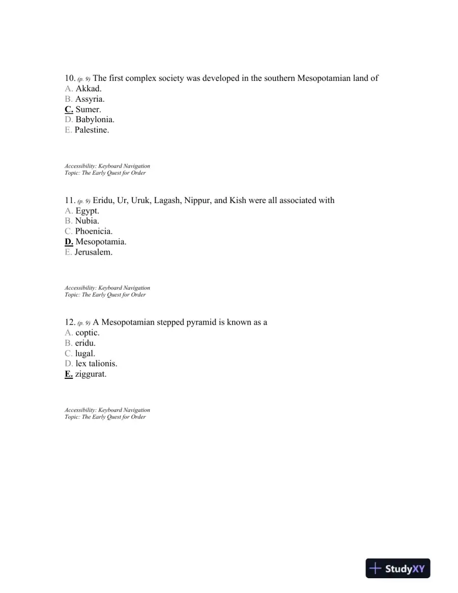 Traditions and Encounters: A Brief Global History Volume 1, 4th Edition Test Bank, page 5