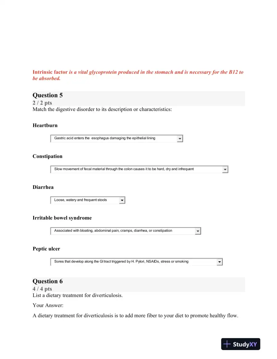 BIOD121 Nutrition Module 2 Exam With Answers (29 Solved Questions), page 4