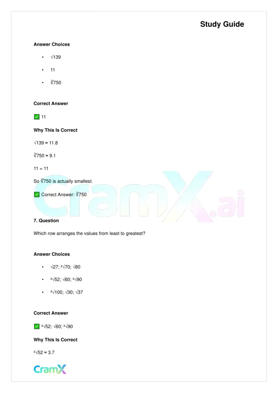 Basic Math and Pre-Algebra - Powers Exponents and Roots, page 4