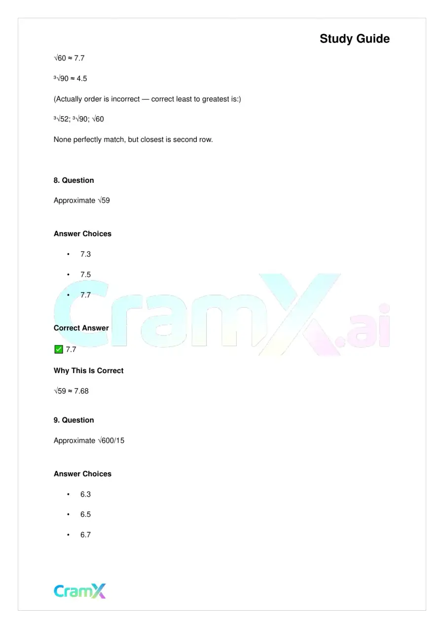 Basic Math and Pre-Algebra - Powers Exponents and Roots, page 5