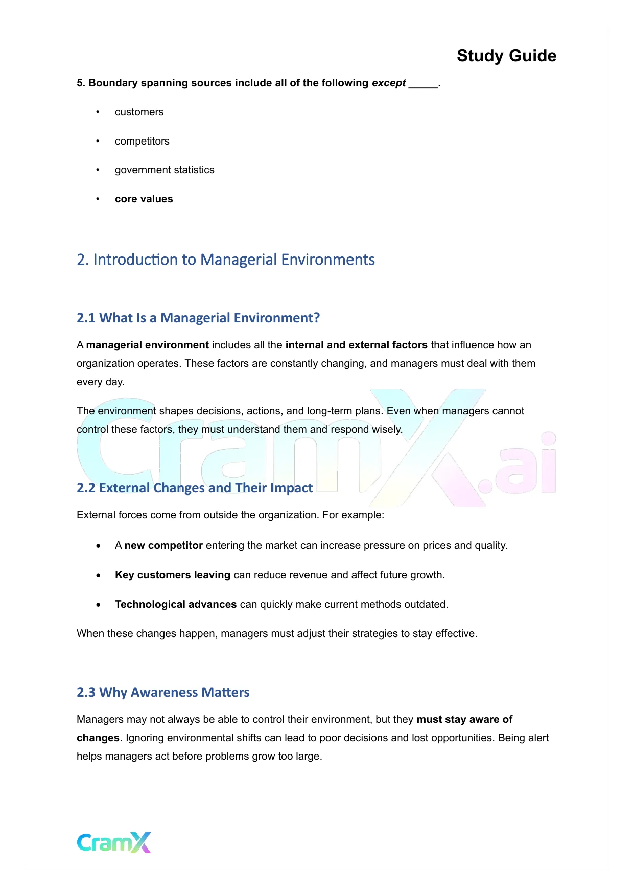 Principles of Management - Managerial Environments - Page 4 preview image