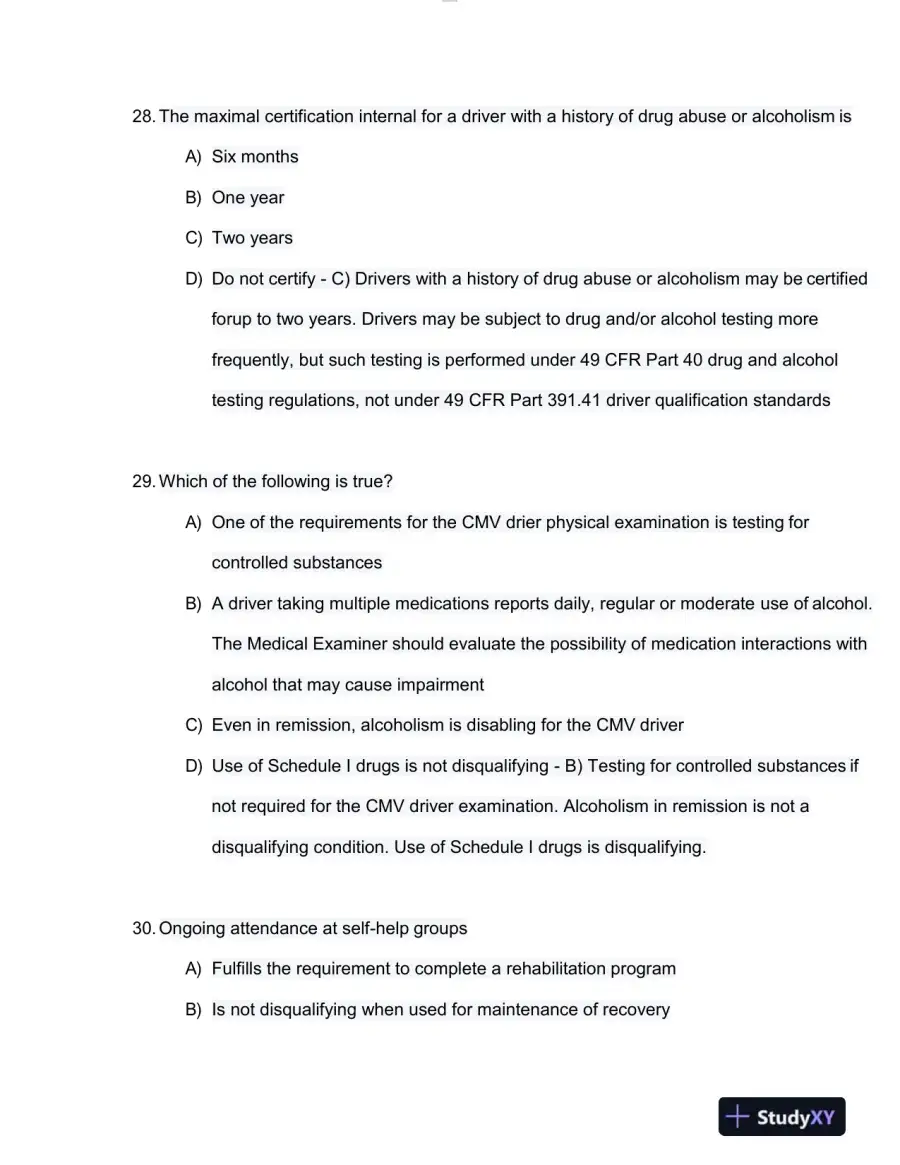 NRCME Psychology Test Bank With Answers (193 Solved Questions), page 12