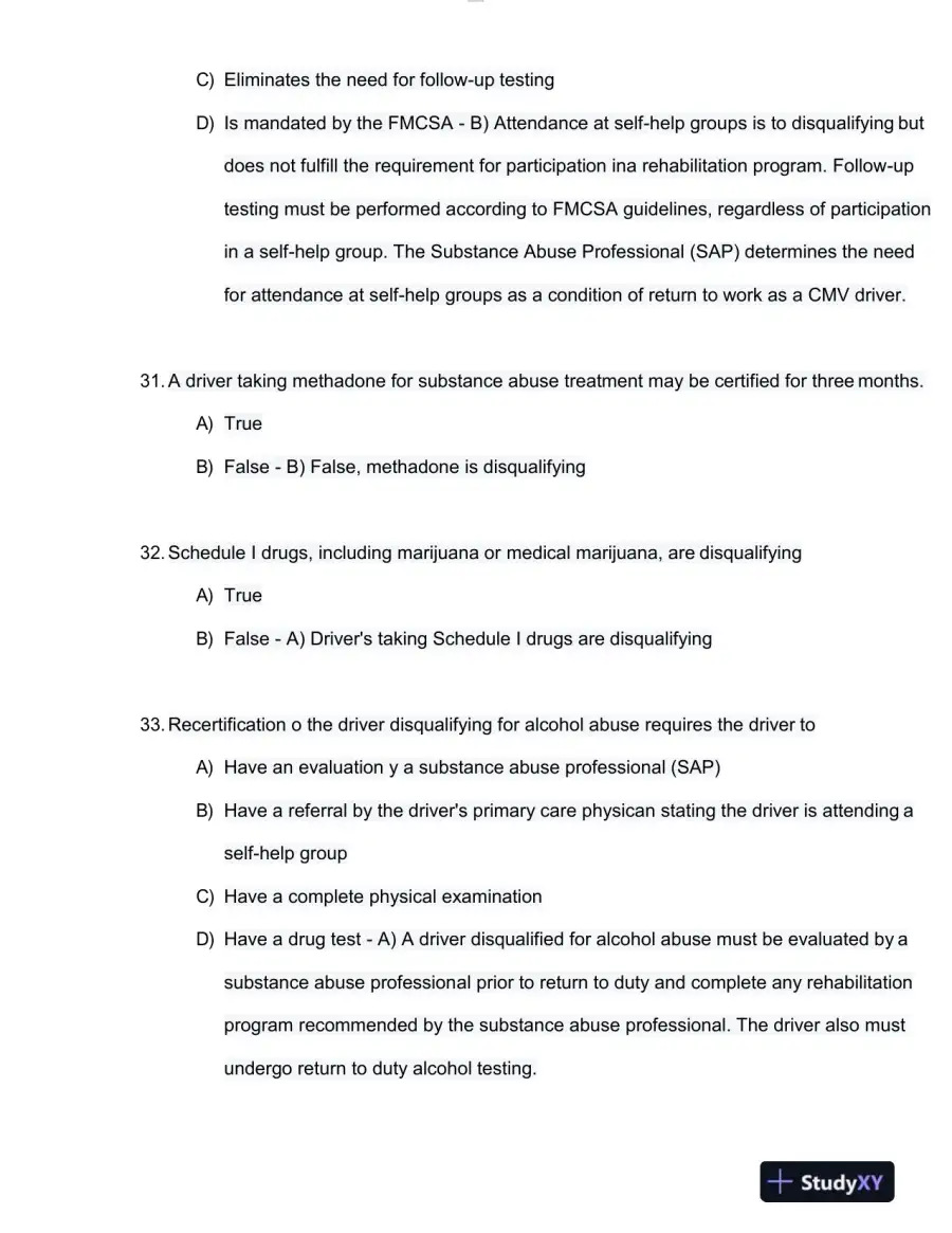 NRCME Psychology Test Bank With Answers (193 Solved Questions), page 13