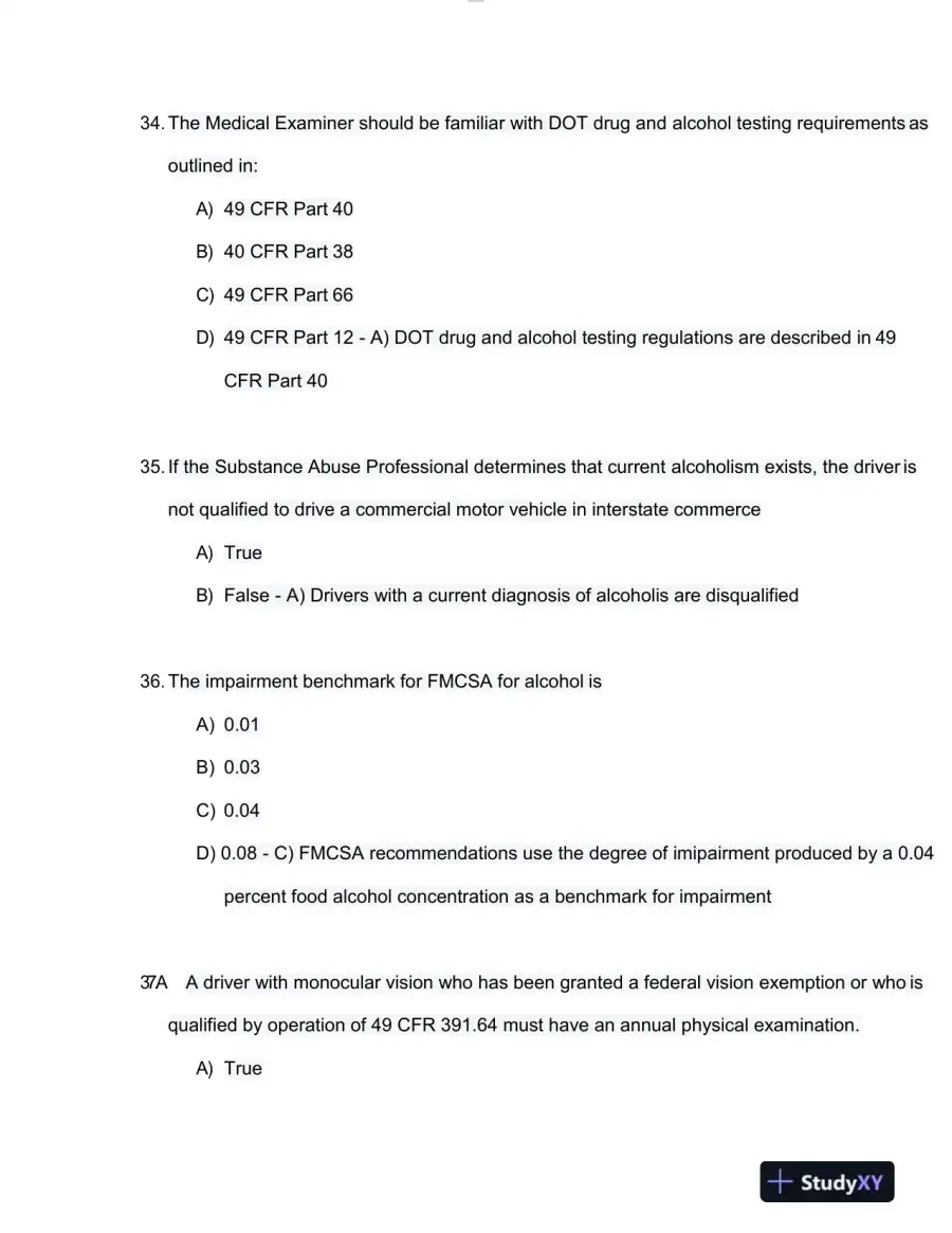 NRCME Psychology Test Bank With Answers (193 Solved Questions), page 14
