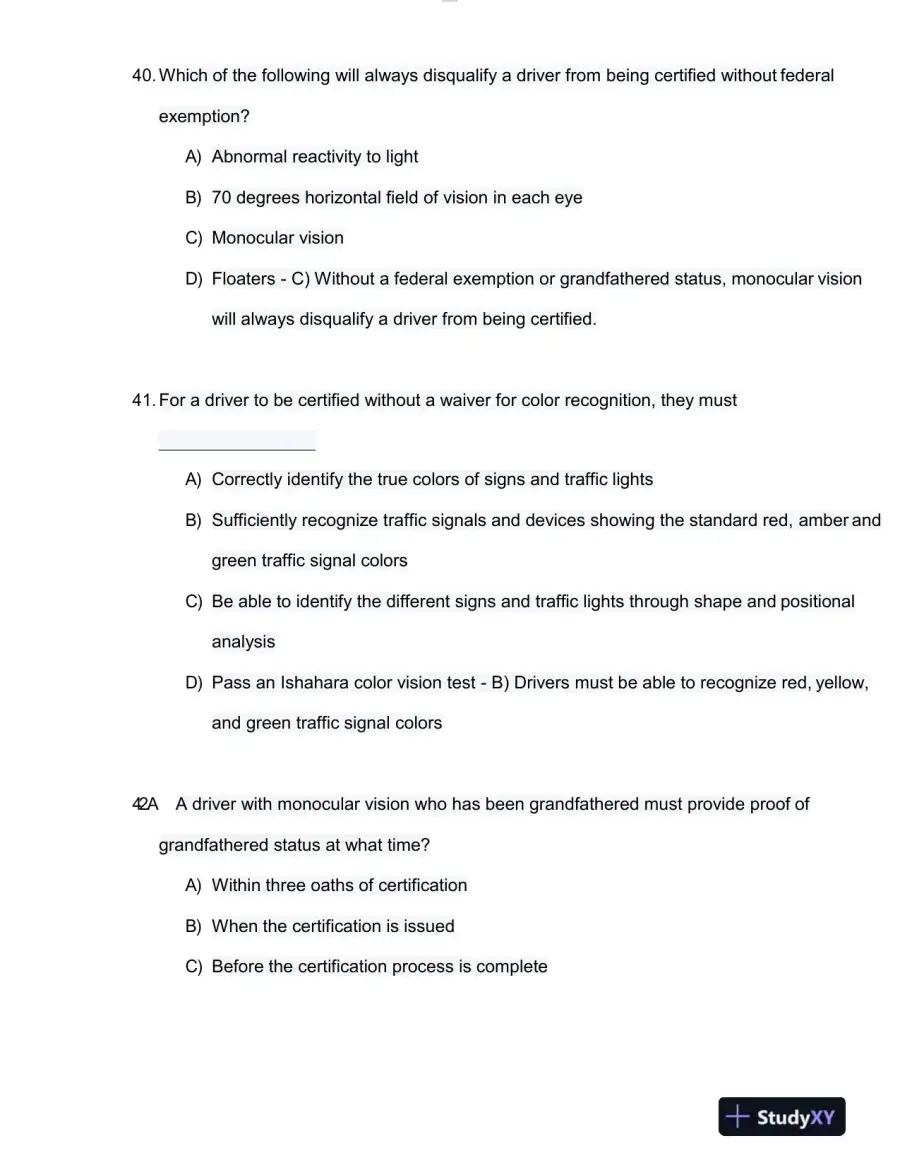 NRCME Psychology Test Bank With Answers (193 Solved Questions), page 16