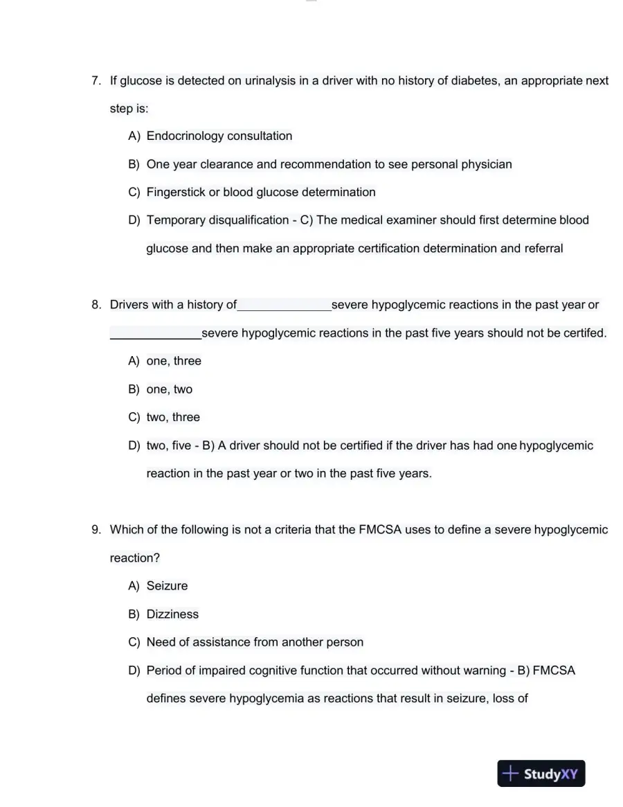 NRCME Psychology Test Bank With Answers (193 Solved Questions), page 4