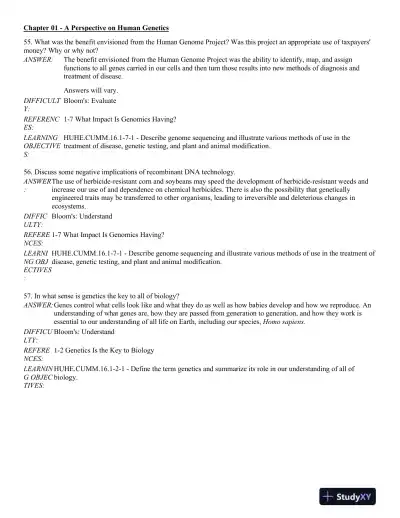 Human Heredity: Principles and Issues 11th Edition Test Bank - Page 16 preview image