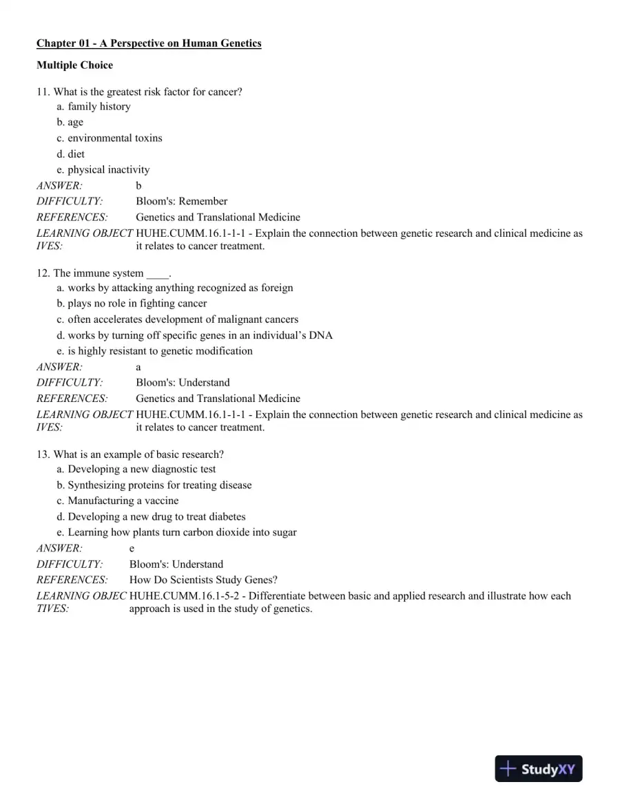 Human Heredity: Principles and Issues 11th Edition Test Bank, page 4