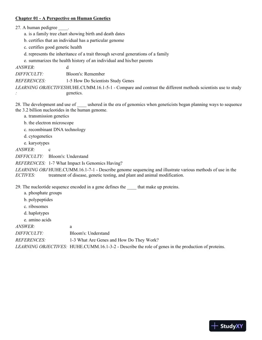 Human Heredity: Principles and Issues 11th Edition Test Bank, page 9