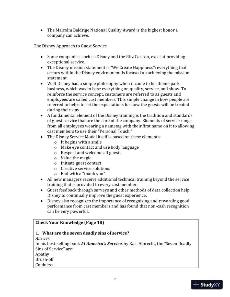 Exploring the Hospitality Industry, 4th Edition Class Notes, page 10
