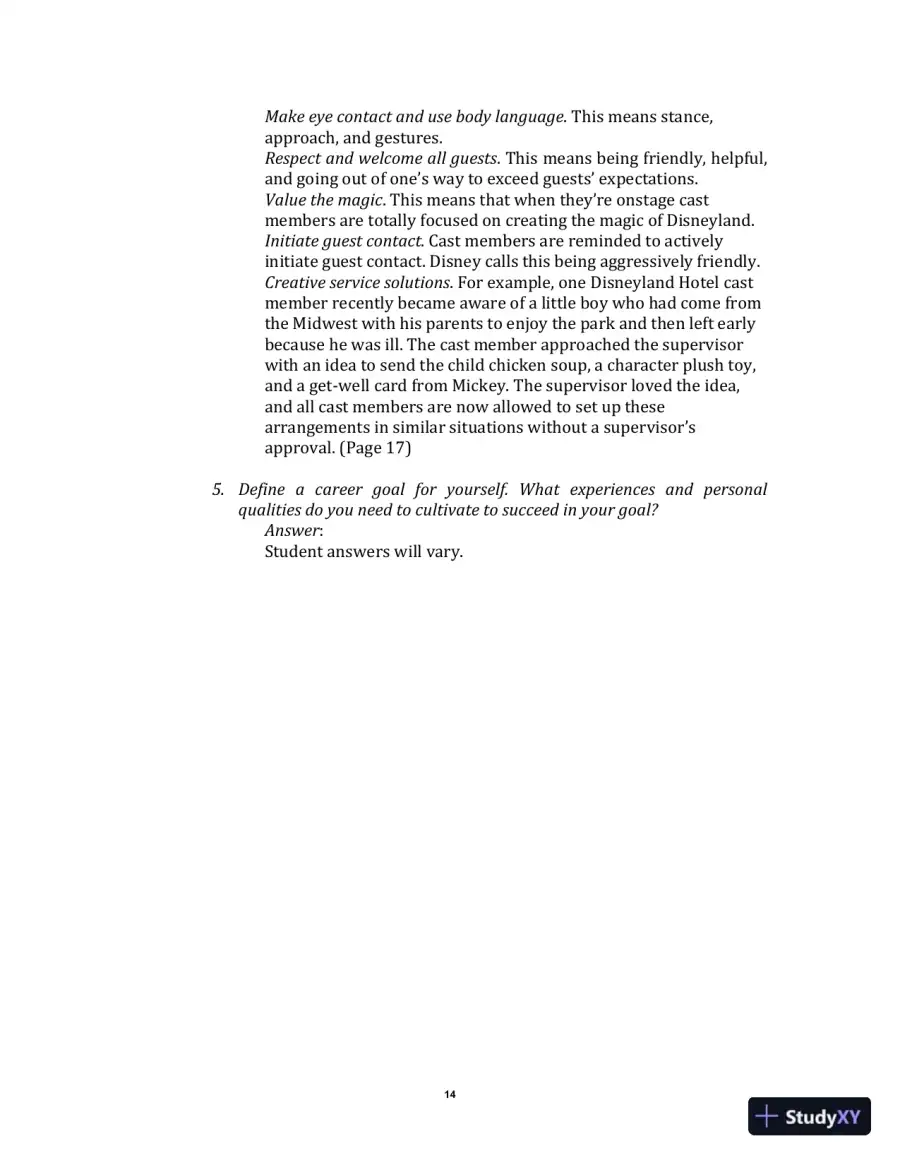Exploring the Hospitality Industry, 4th Edition Class Notes, page 17