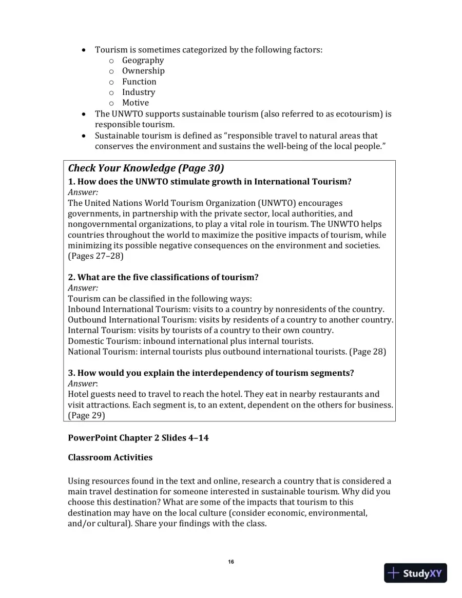 Exploring the Hospitality Industry, 4th Edition Class Notes, page 19