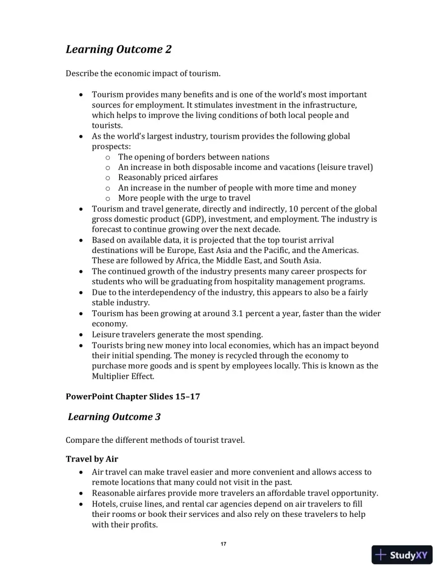 Exploring the Hospitality Industry, 4th Edition Class Notes, page 20