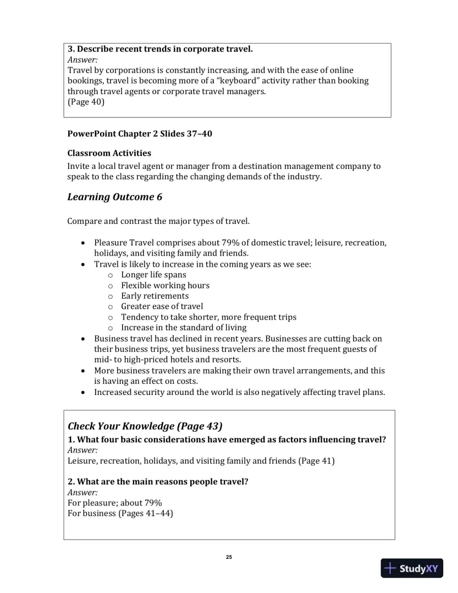 Exploring the Hospitality Industry, 4th Edition Class Notes, page 28