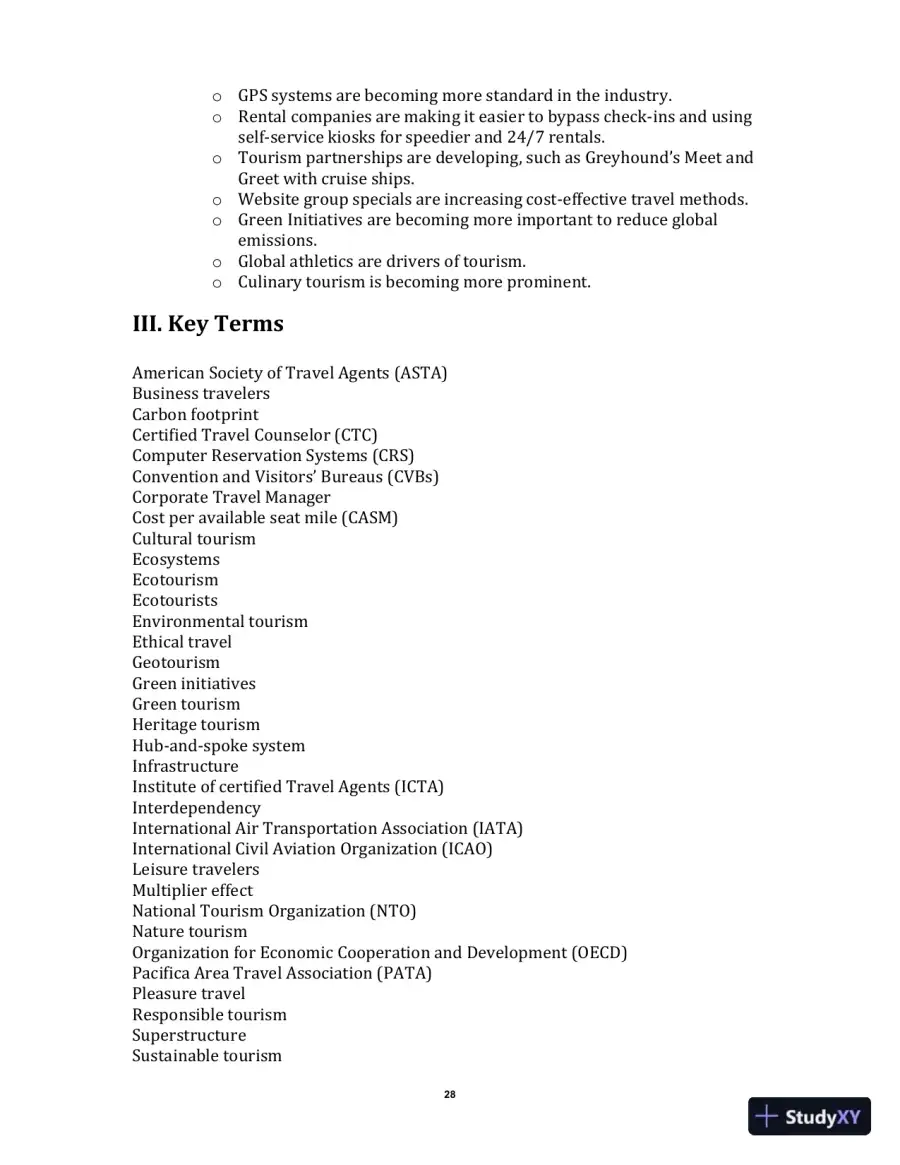 Exploring the Hospitality Industry, 4th Edition Class Notes, page 31