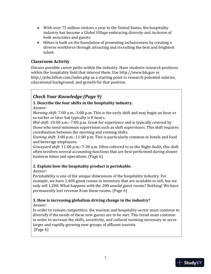 Exploring the Hospitality Industry, 4th Edition Class Notes, page 6