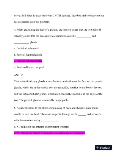 NR509 Advanced Physical Assessment Midterm Exam With Answers (32 Solved Questions) - Page 4 preview image