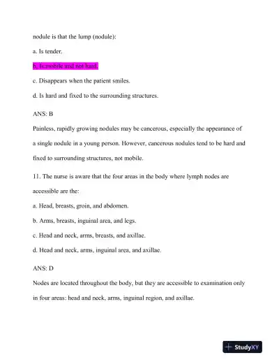 NR509 Advanced Physical Assessment Midterm Exam With Answers (32 Solved Questions) - Page 6 preview image