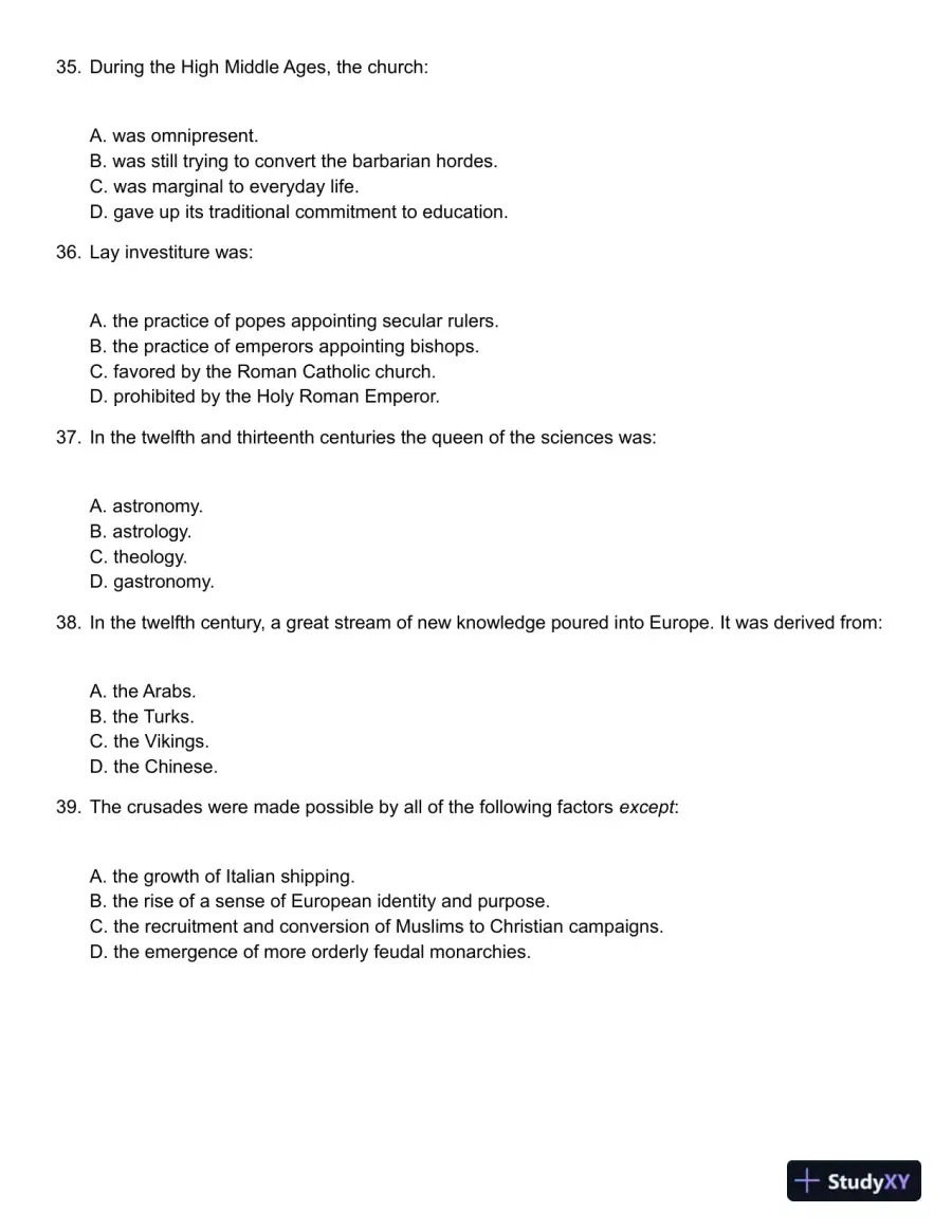 Palmer, A History of Europe in the Modern World, 11th Edition Test Bank, page 8