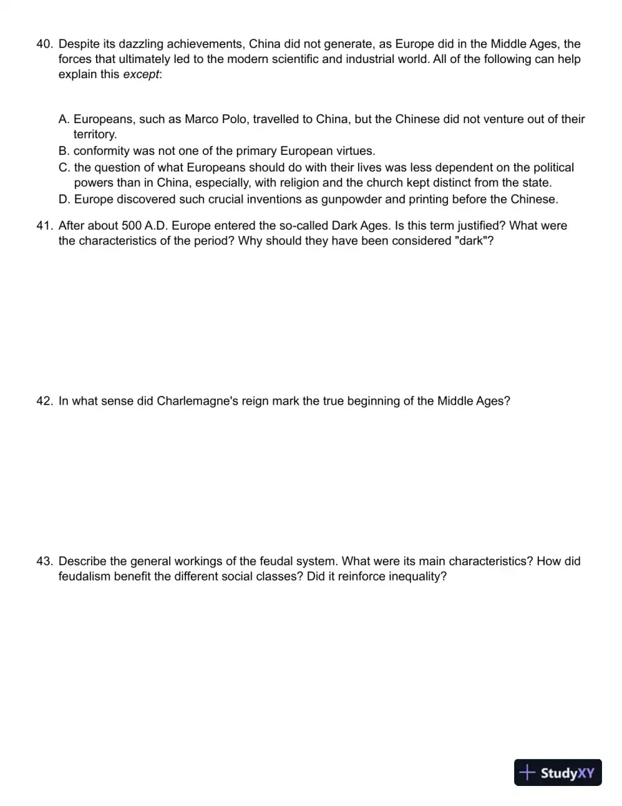 Palmer, A History of Europe in the Modern World, 11th Edition Test Bank, page 9
