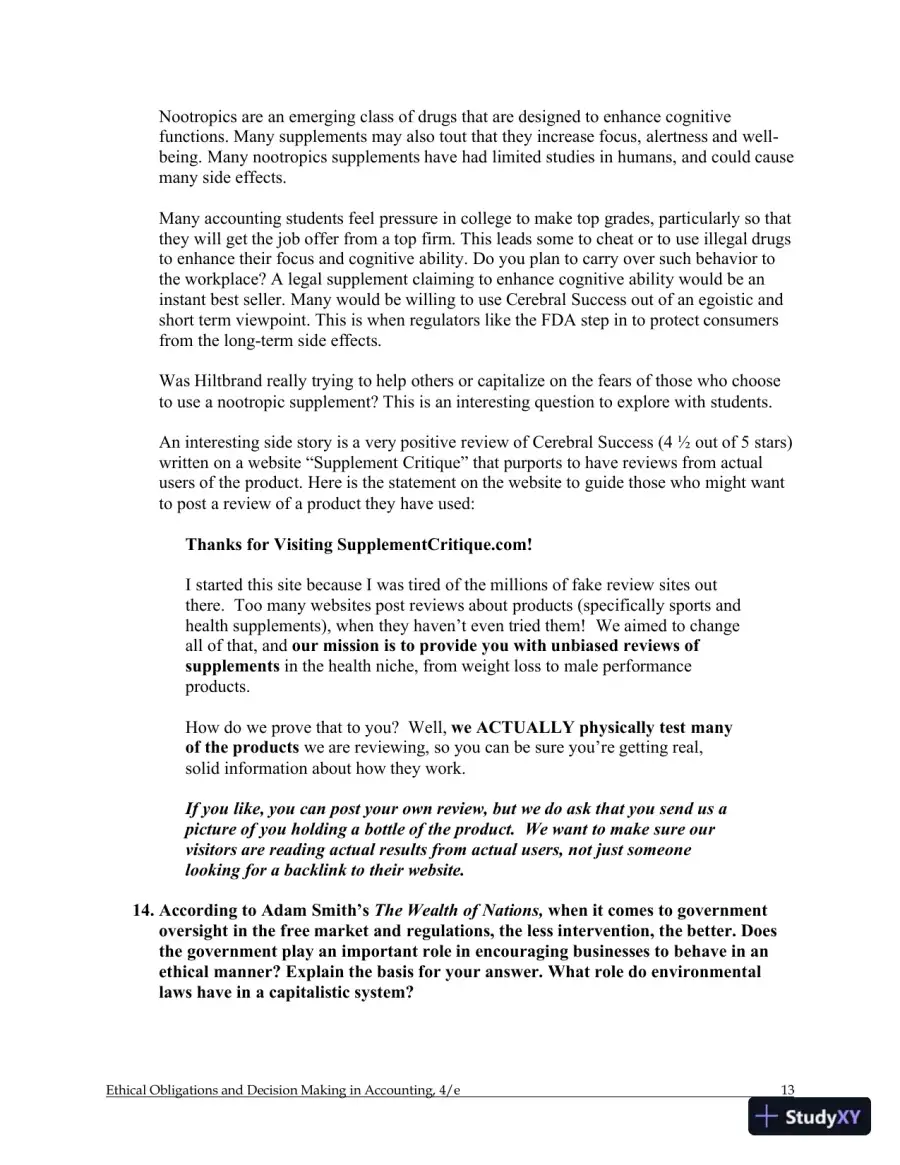 Ethical Obligations and Decision-Making in Accounting: Text and Cases 4th Edition Solution Manual, page 14