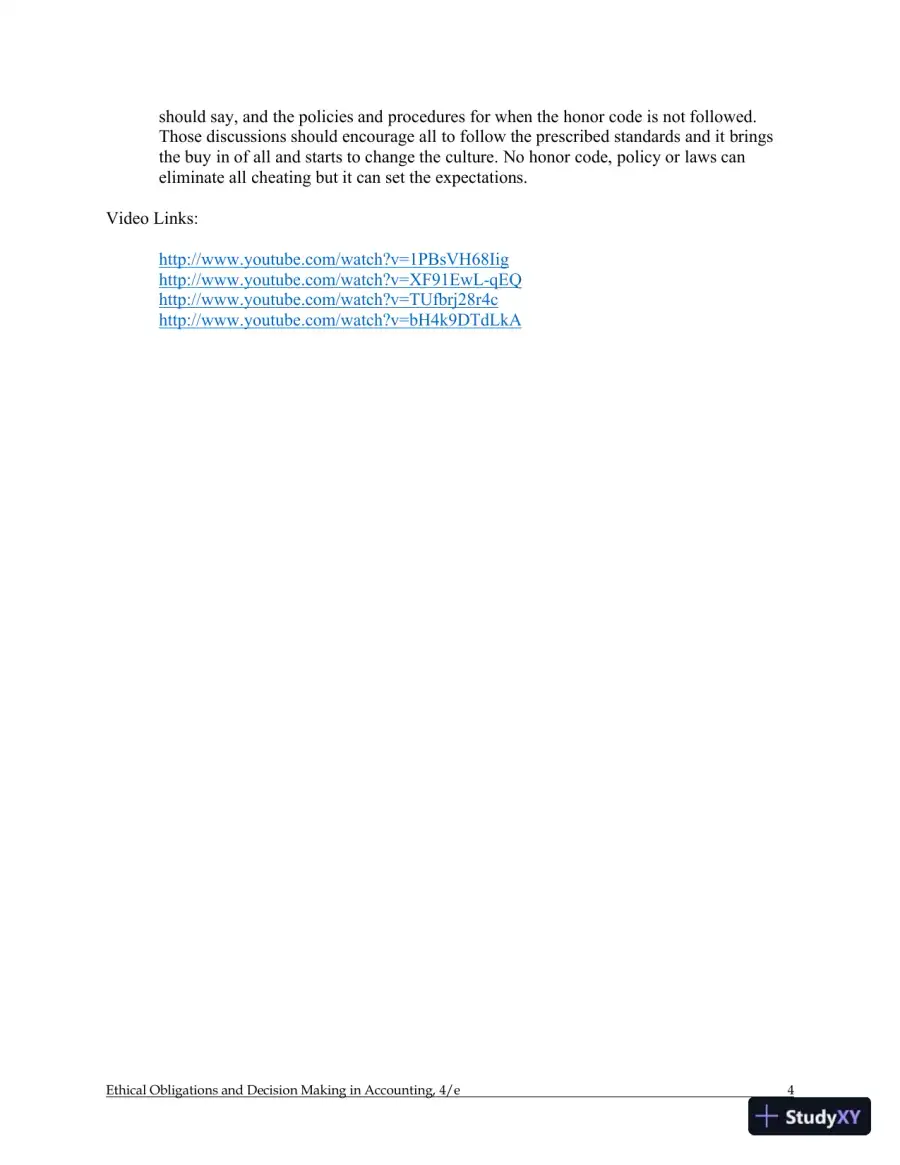 Ethical Obligations and Decision-Making in Accounting: Text and Cases 4th Edition Solution Manual, page 27