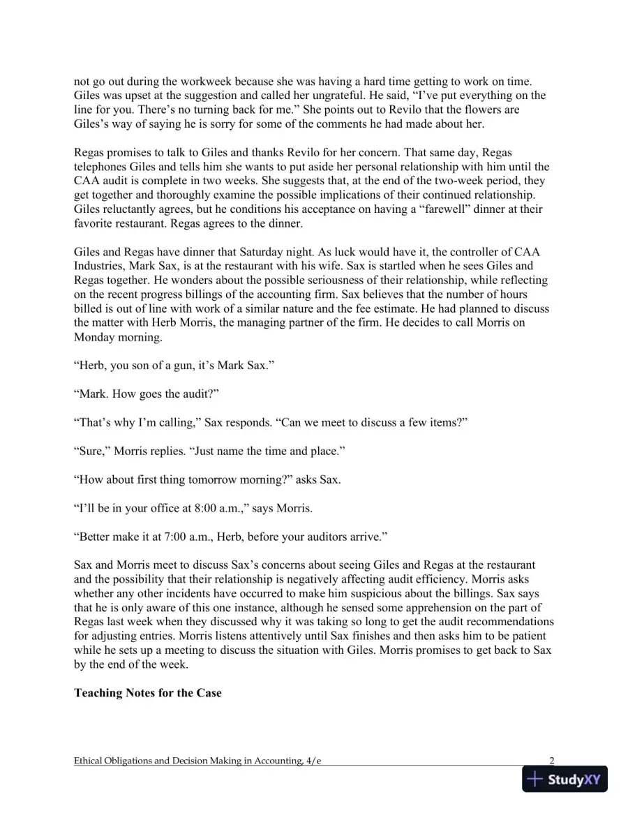 Ethical Obligations and Decision-Making in Accounting: Text and Cases 4th Edition Solution Manual, page 29