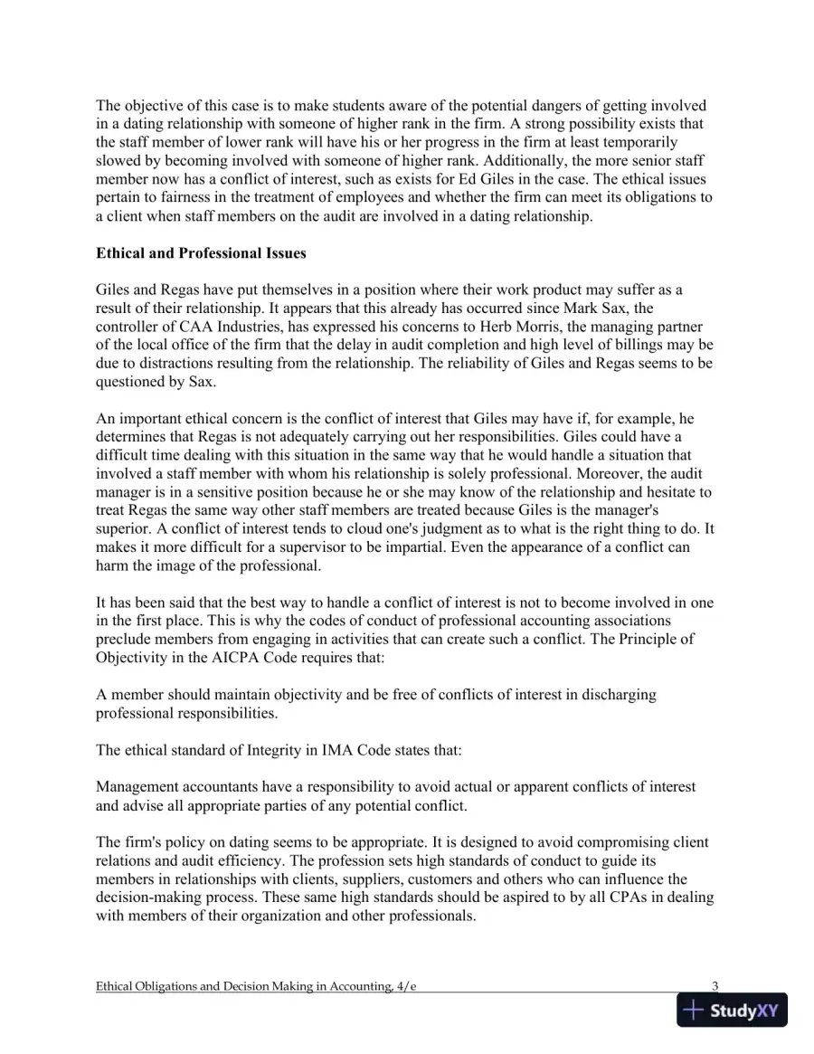 Ethical Obligations and Decision-Making in Accounting: Text and Cases 4th Edition Solution Manual, page 30
