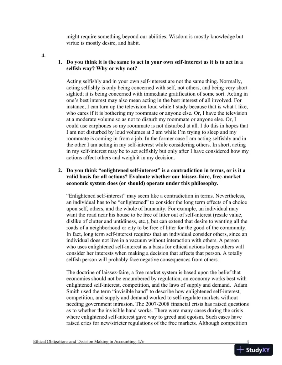Ethical Obligations and Decision-Making in Accounting: Text and Cases 4th Edition Solution Manual, page 5