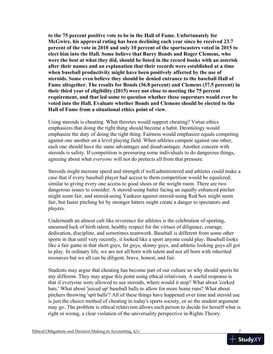 Ethical Obligations and Decision-Making in Accounting: Text and Cases 4th Edition Solution Manual, page 8