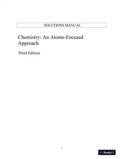 Solution Manual For Chemistry: An Atoms-Focused Approach, 3rd Edition - Page 1 preview image