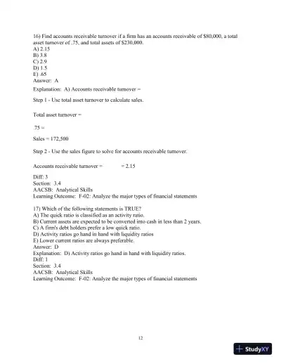Test Bank for Corporate Finance Online, 2nd Edition - Page 29 preview image