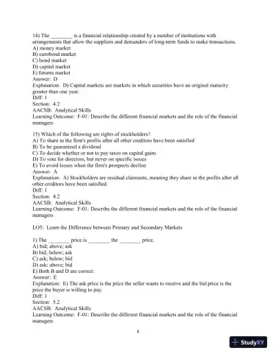 Test Bank for Corporate Finance Online, 2nd Edition - Page 9 preview image