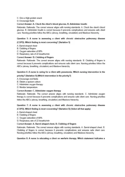 Lippincott Style NCLEX Questions - Page 2 preview image