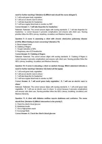 Lippincott Style NCLEX Questions - Page 3 preview image