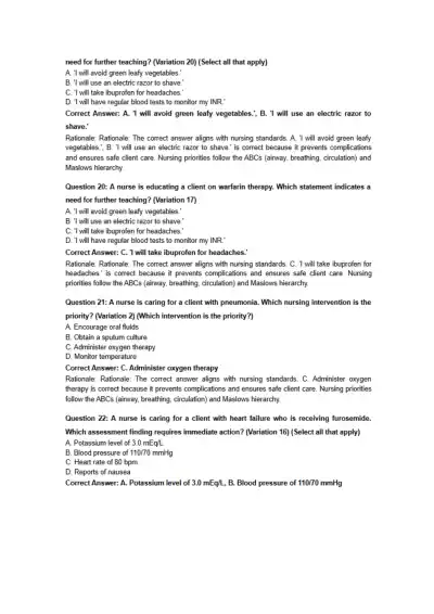 Lippincott Style NCLEX Questions - Page 6 preview image