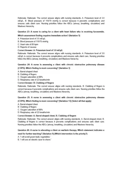 Lippincott Style NCLEX Questions - Page 7 preview image