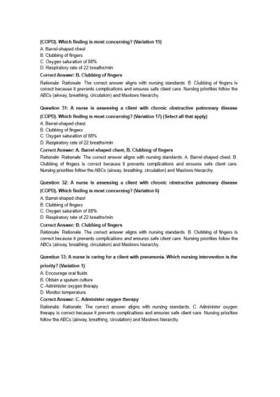 Lippincott Style NCLEX Questions - Page 9 preview image