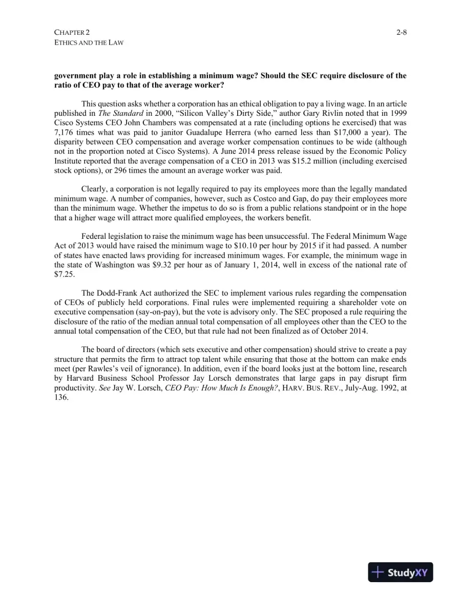 Managers and the Legal Environment: Strategies for the 21st Century, 8th Edition Solution Manual, page 14