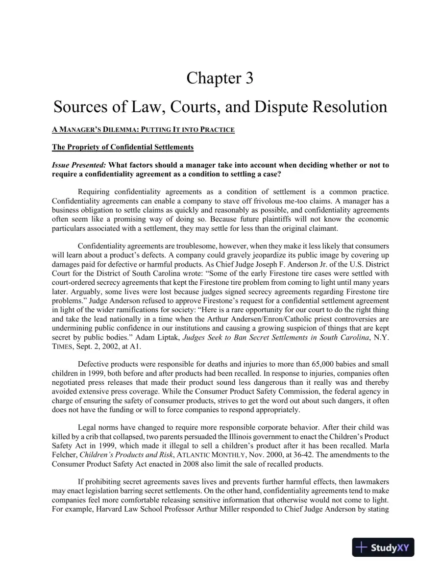 Managers and the Legal Environment: Strategies for the 21st Century, 8th Edition Solution Manual, page 15