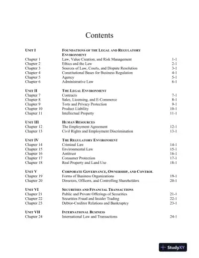 Managers and the Legal Environment: Strategies for the 21st Century, 8th Edition Solution Manual - Page 3 preview image