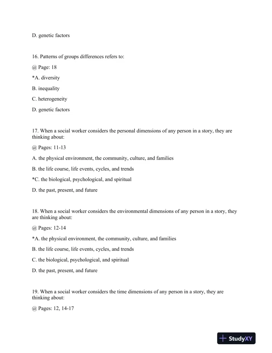 Dimensions of Human Behavior: Person and Environment Fifth Edition Test Bank, page 6