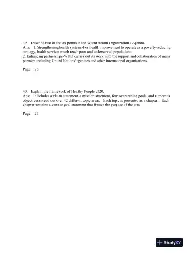 An Introduction to Community Health 7th Edition Test Bank - Page 11 preview image