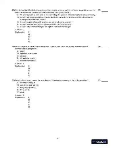 Principles Of Human Physiology, 5th Edition Test Bank - Page 16 preview image