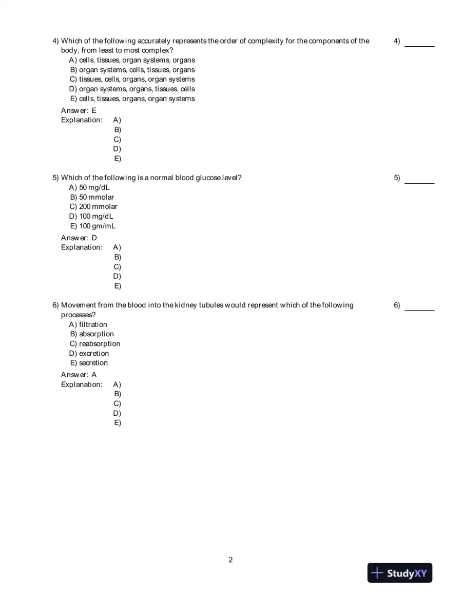 Principles Of Human Physiology, 5th Edition Test Bank, page 3